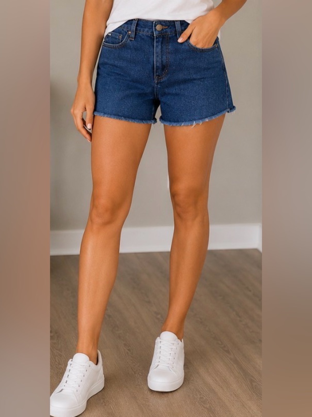 Joes Jeans Shorts Women Vintage Y2K Cutoffs Rollup Honey Frayed Edges Dark Denim